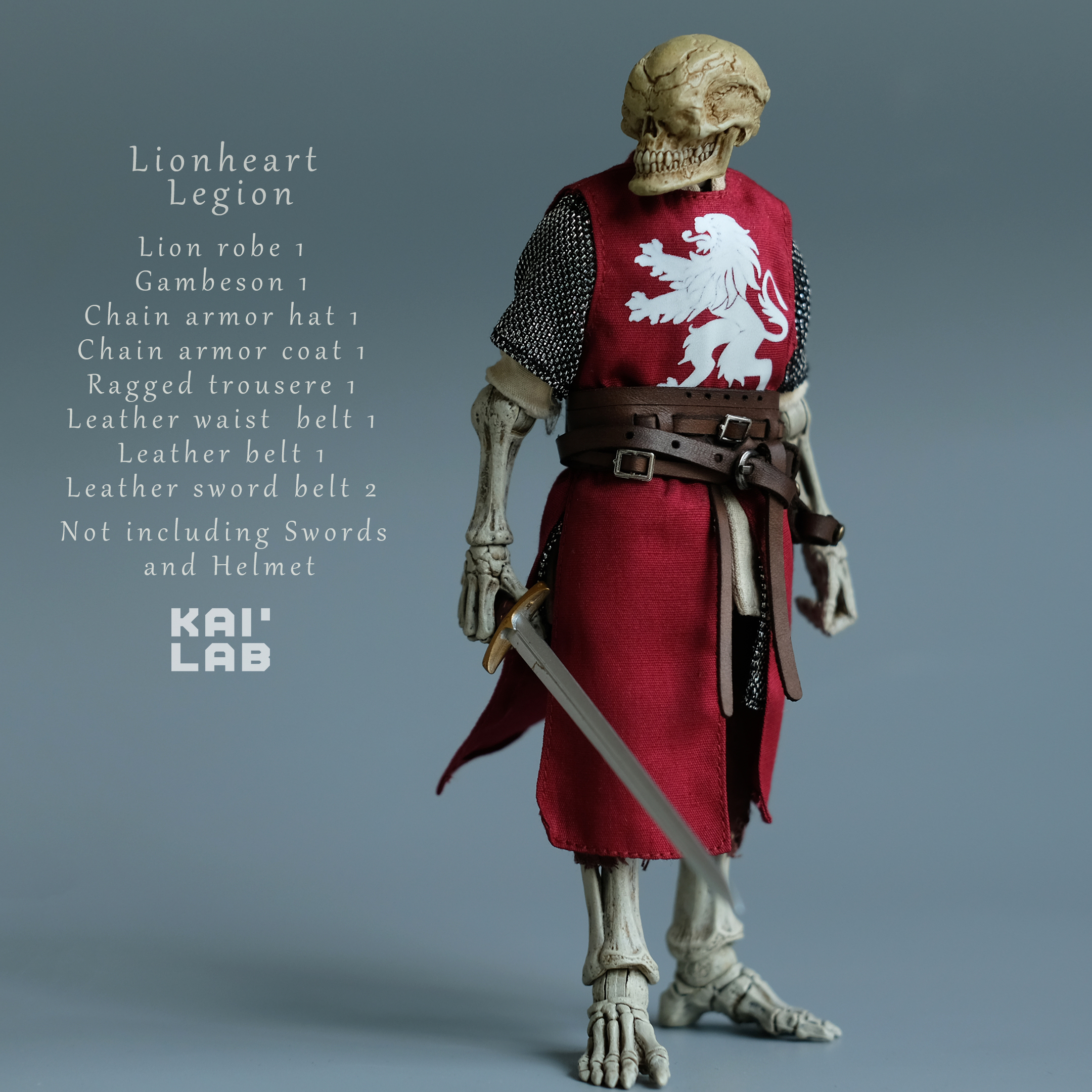 KAILAB- 1/12 Lionheart Legion Set (Mythic Legion Skelet