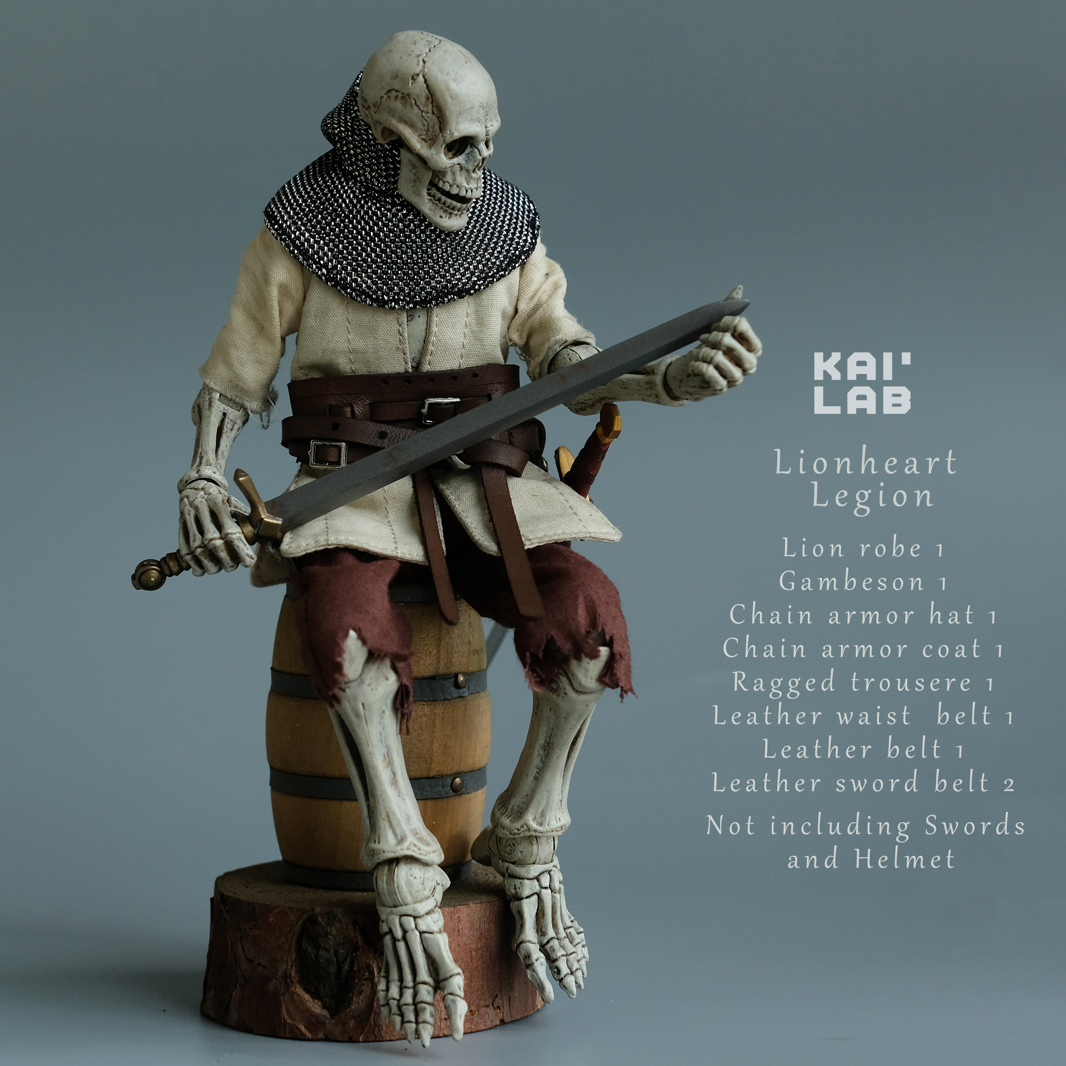 KAILAB- 1/12 Lionheart Legion Set (Mythic Legion Skelet