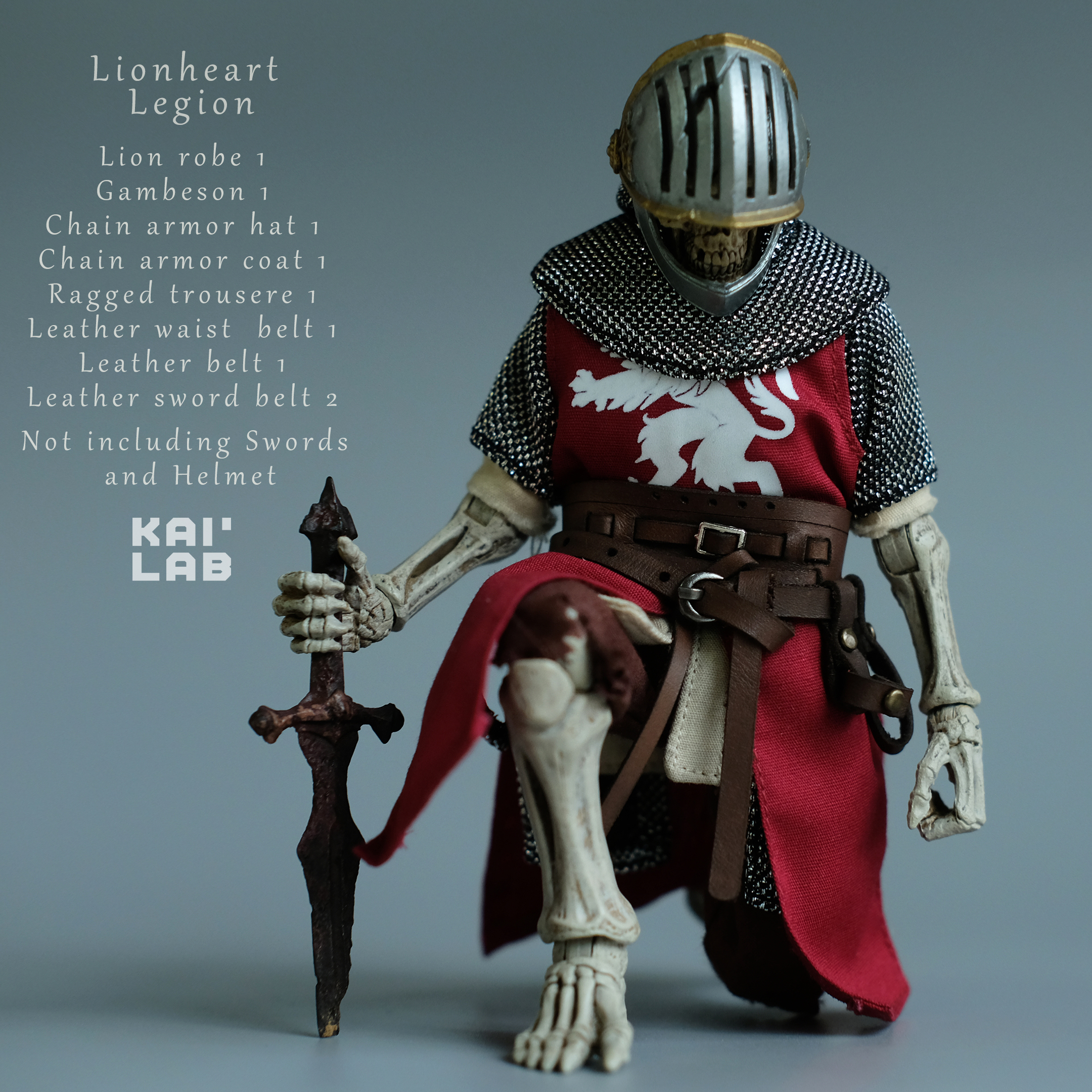 KAILAB- 1/12 Lionheart Legion Set (Mythic Legion Skelet