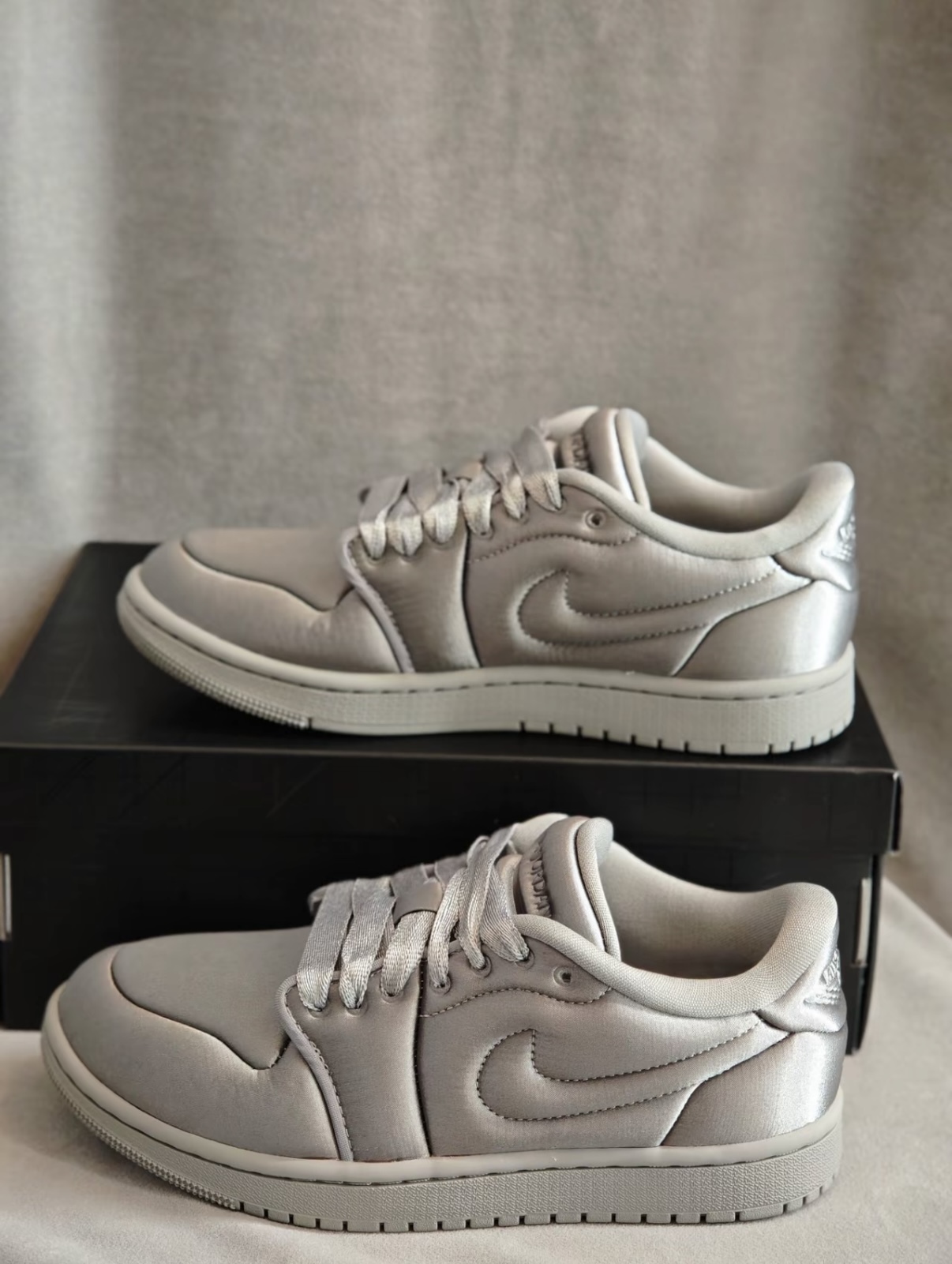 NIke Air Jordan 1 AJ1 銀灰色 緞面灰 厚底 復古 麵包鞋 HF3969-002/預購