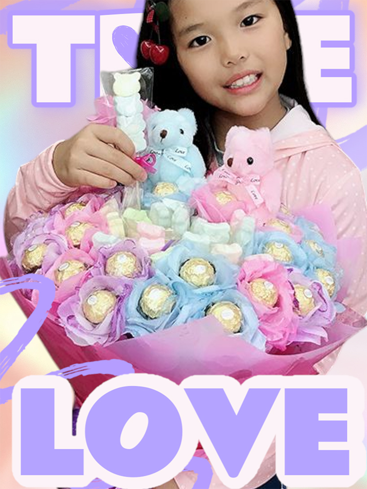 20支棉花糖30支金莎花束,可抽取式花束,20 marshmallows and 30 ferreo rocher bouquets, removable bouquet