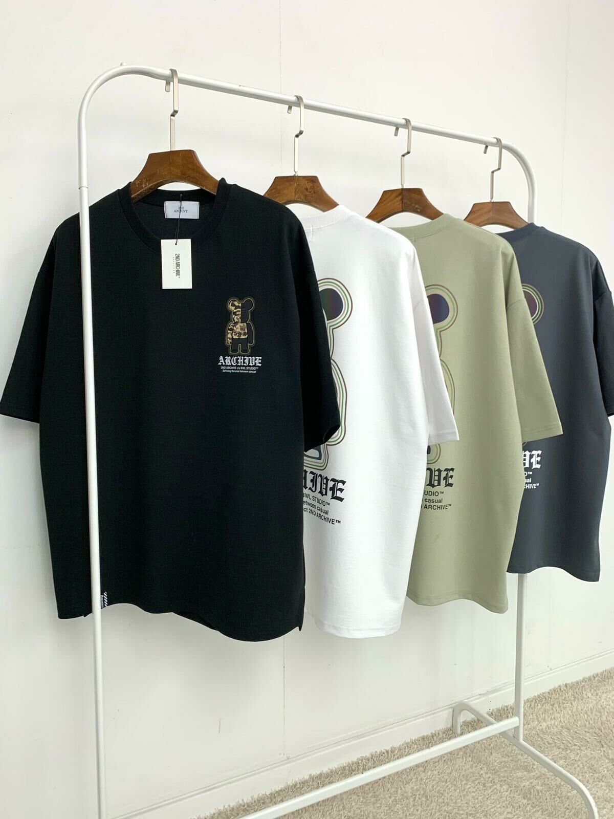 熊仔圖案英文字短袖Tee 2nd-225T