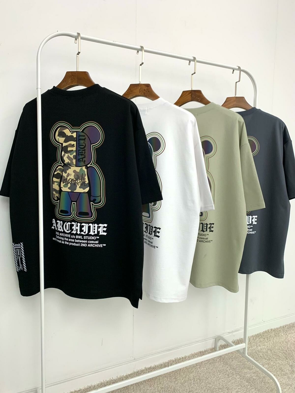 熊仔圖案英文字短袖Tee 2nd-225T