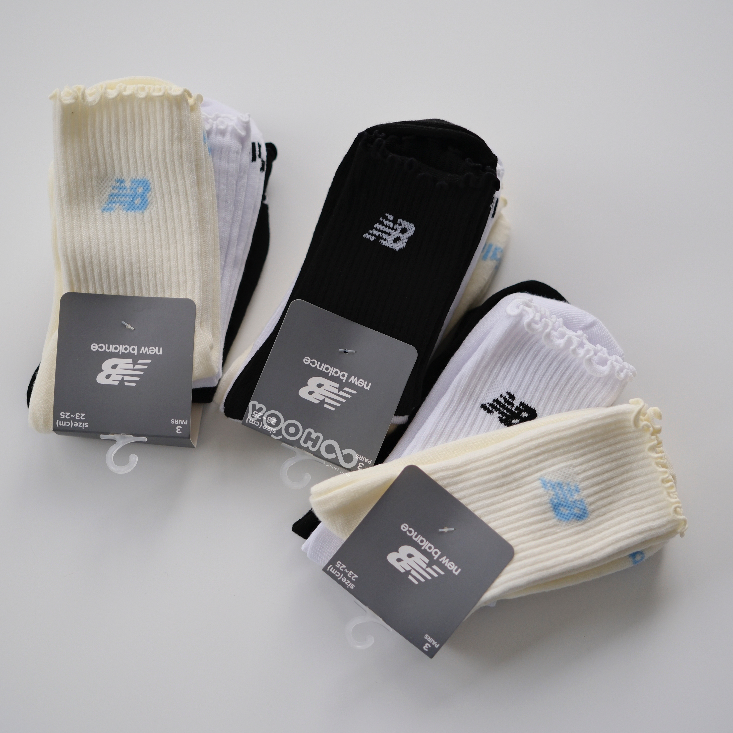 現貨┃日本 New Balance 三雙組 捲邊 木耳邊 襪子 長襪