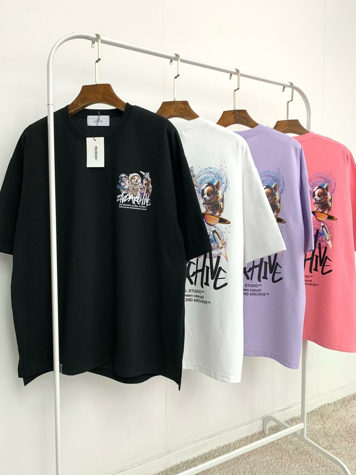 狗仔圖案英文字短袖Tee 2nd-228T