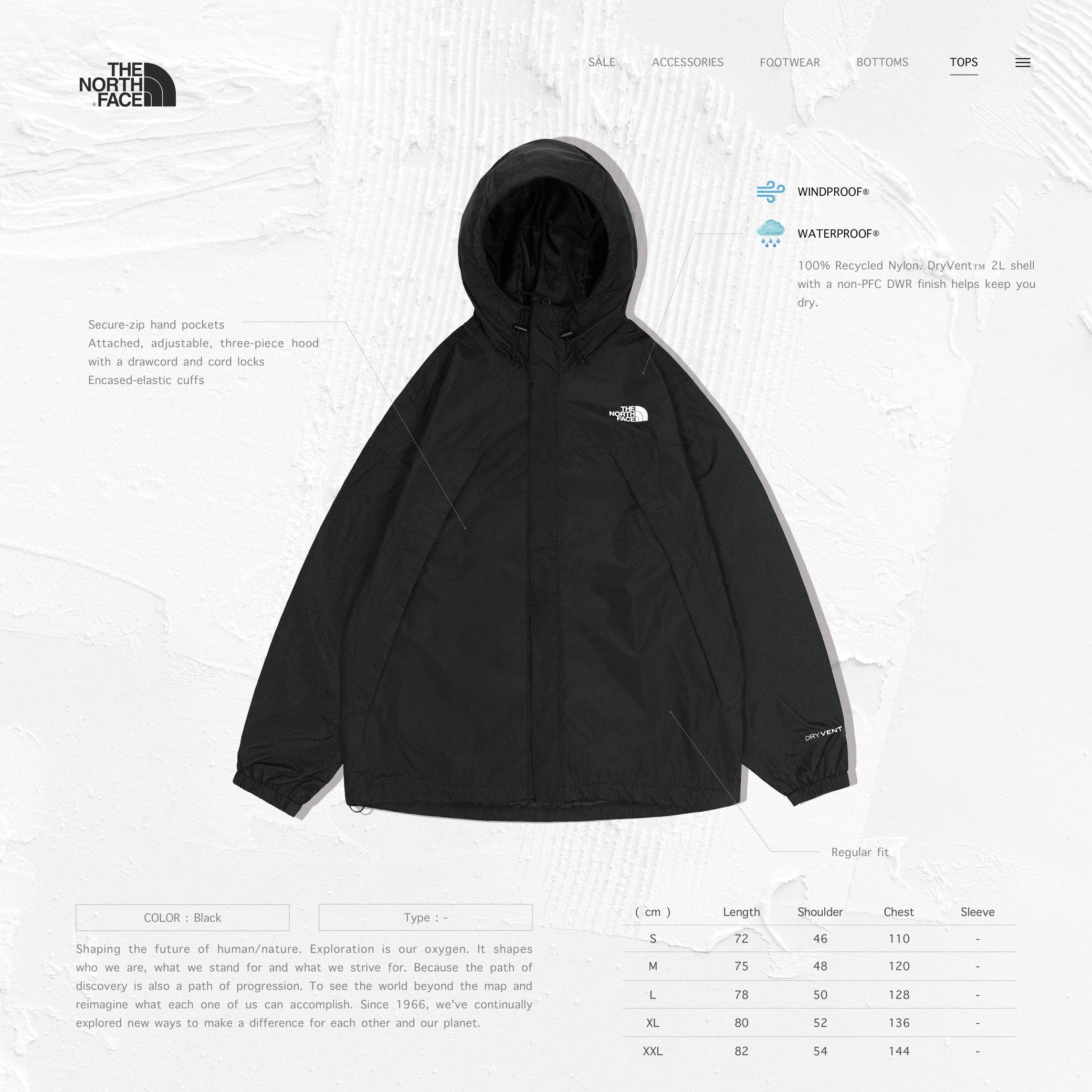 The North Face - Antora DryVent™ Waterproof Hooded Jacket - Black