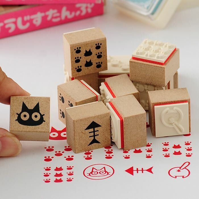 貓咪腳掌 數字印章 12入印章組｜日本 Ai Inc.