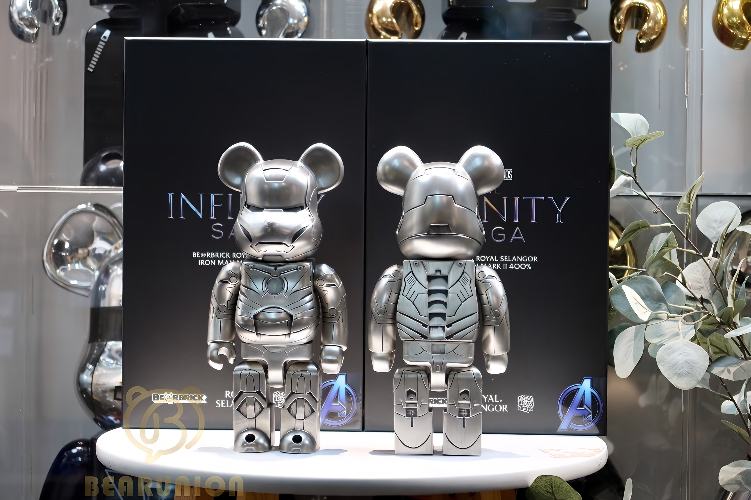 🥇現貨🥇Bearbrick 400% ROYAL SELANGOR IRON MAN MARK II