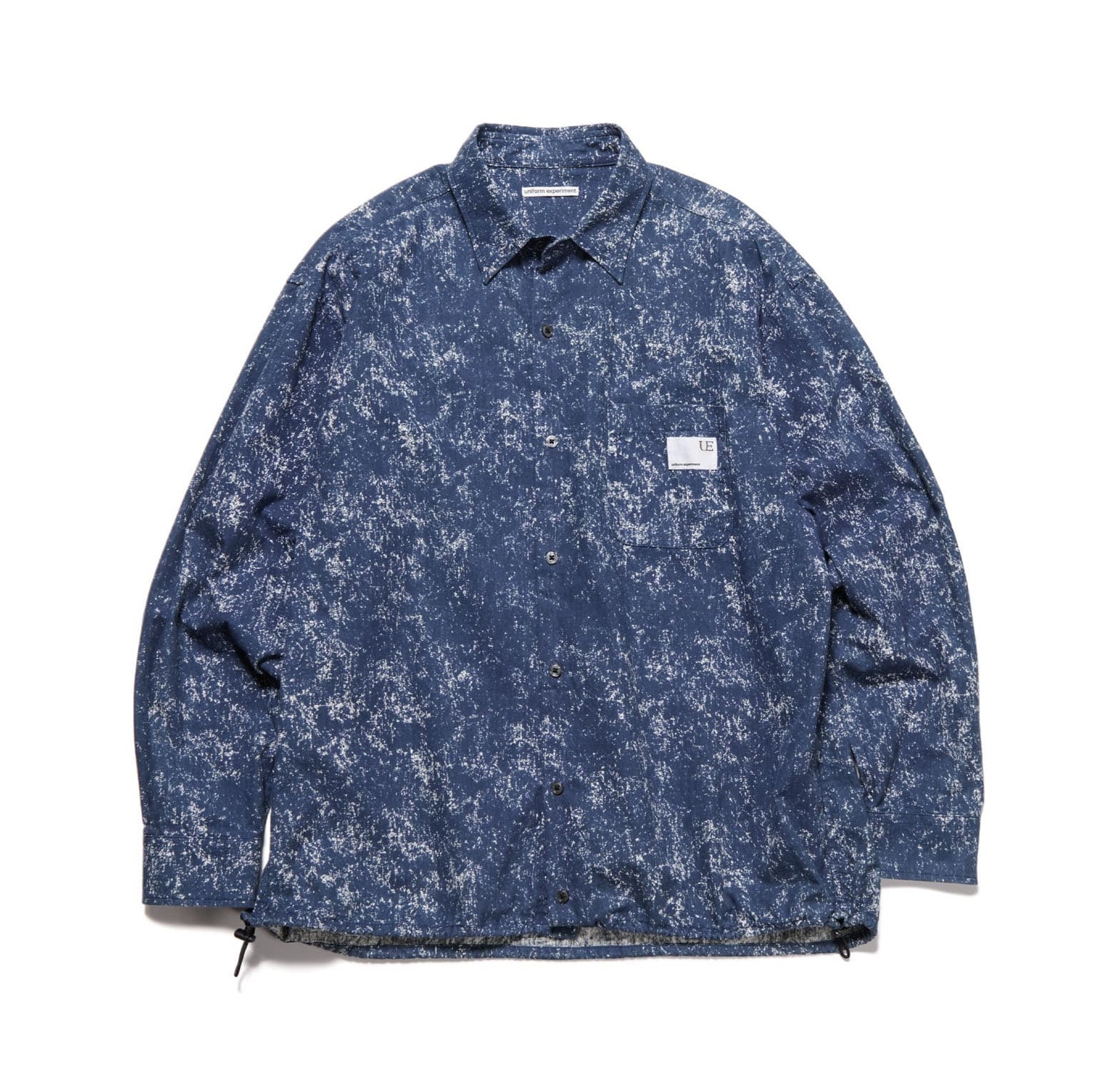 SOPH Uniform Experiment 2025 S/S INDIGO PRINT DRAWCORD SHIRT - PRE ORDER ITEM (預訂中)
