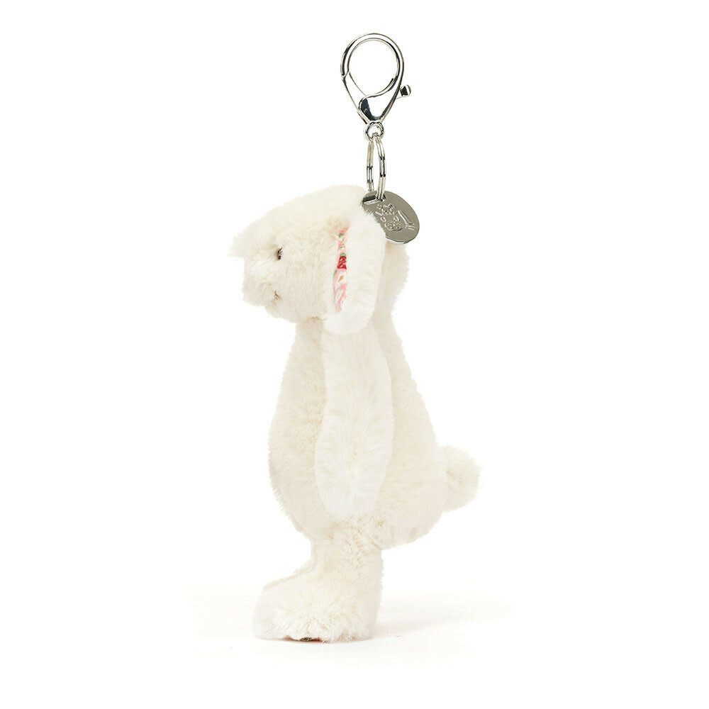 Jellycat Blossom Cream Bunny 'Berry' Bag Charm 碎花典雅白兔吊飾/鑰匙圈