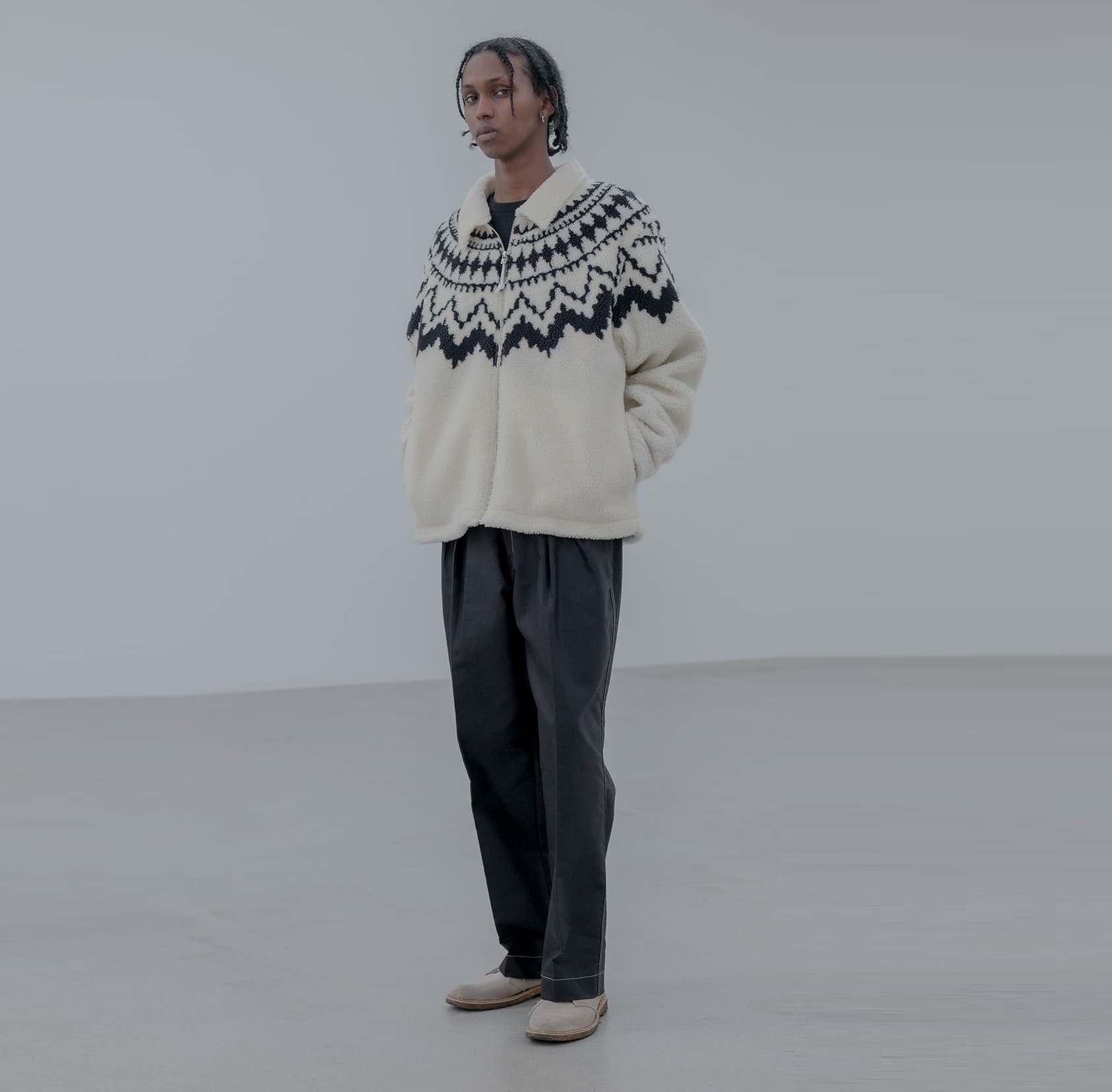 SOPH Uniform Experiment 2025 S/S SHERPA BLOUSON - WHITE PRE ORDER ITEM (預訂中)