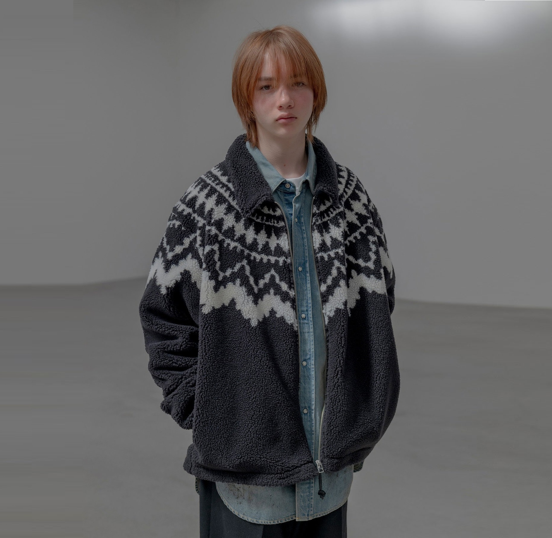 SOPH Uniform Experiment 2025 S/S SHERPA BLOUSON - BLACK PRE ORDER ITEM (預訂中)