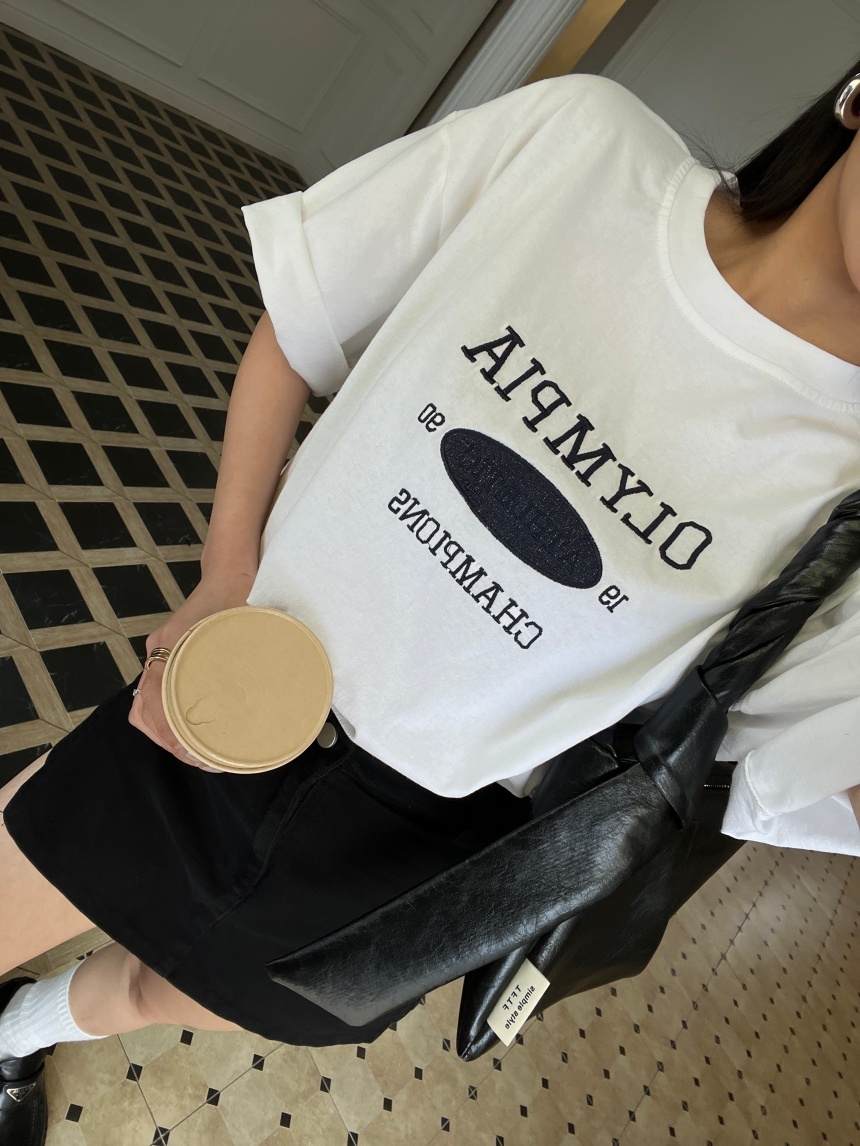 洗水棉重工刺繡大版男友上衣*5色