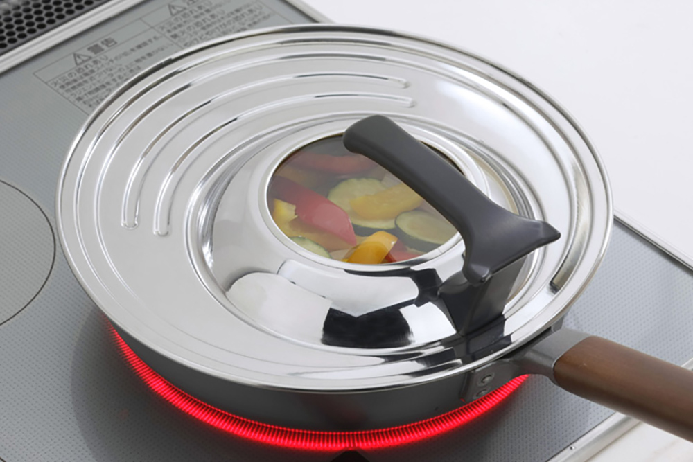 《下村企販》日本製可立式強化玻璃鍋蓋(適用直徑18~26cm鍋具)