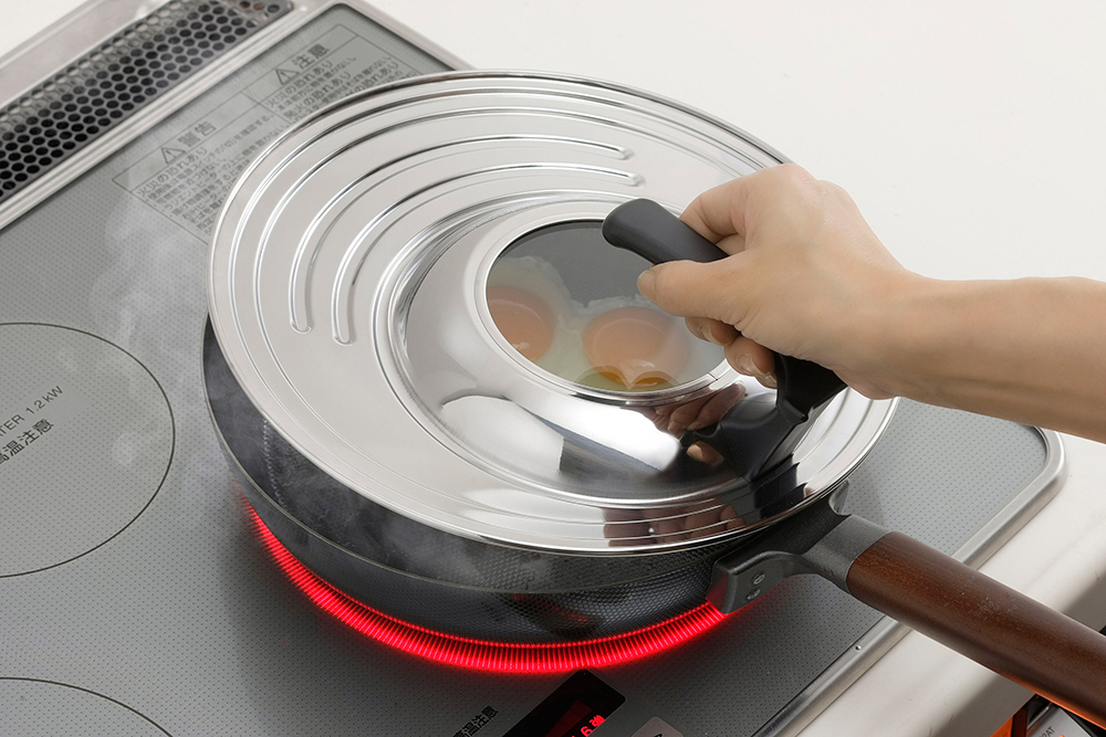 《下村企販》日本製可立式強化玻璃鍋蓋(適用直徑18~26cm鍋具)