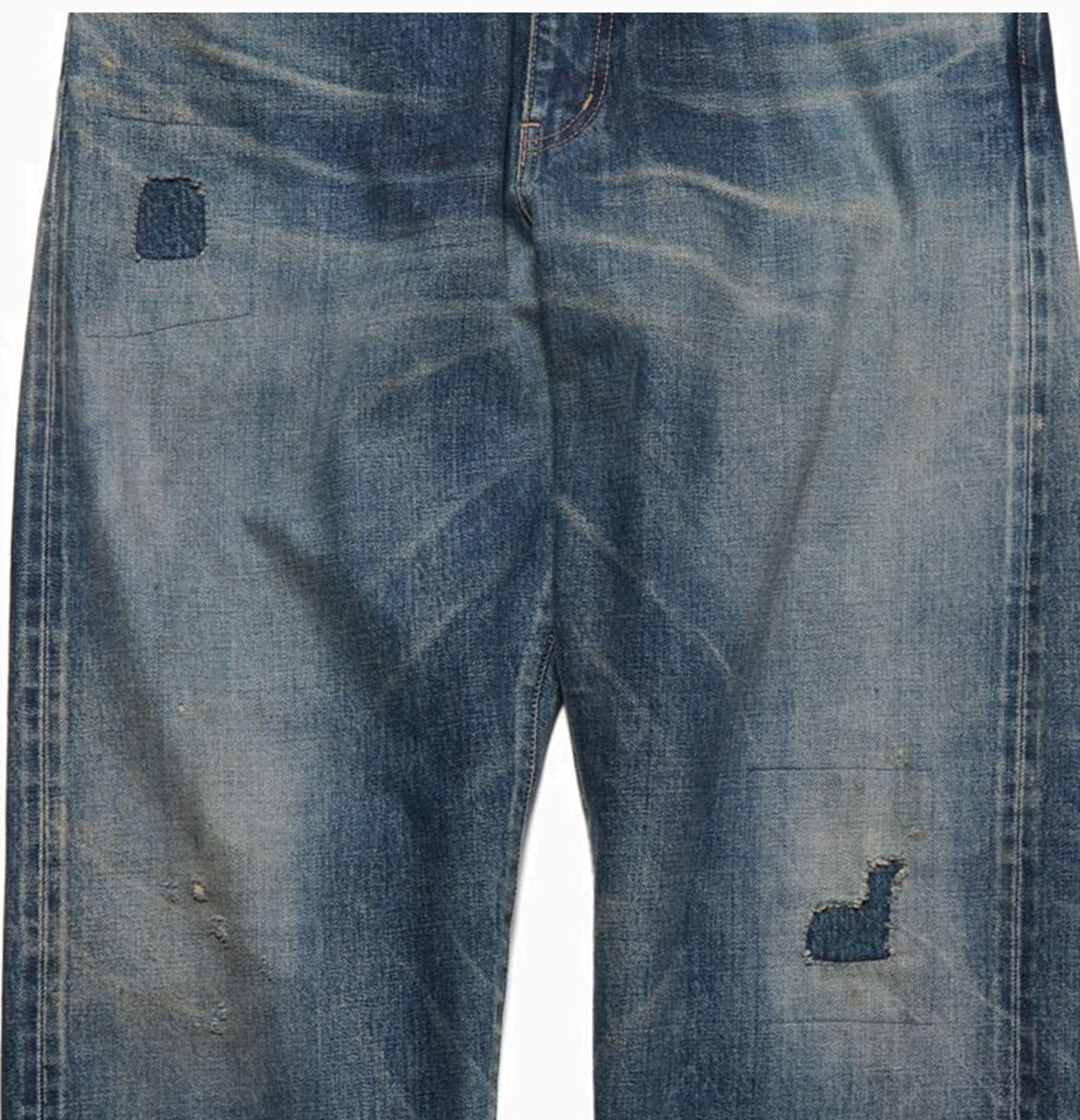 SOPH Uniform Experiment 2025 S/S DAMAGED REGULAR FIT JEANS - INIDGO PRE ORDER ITEM (預訂中)
