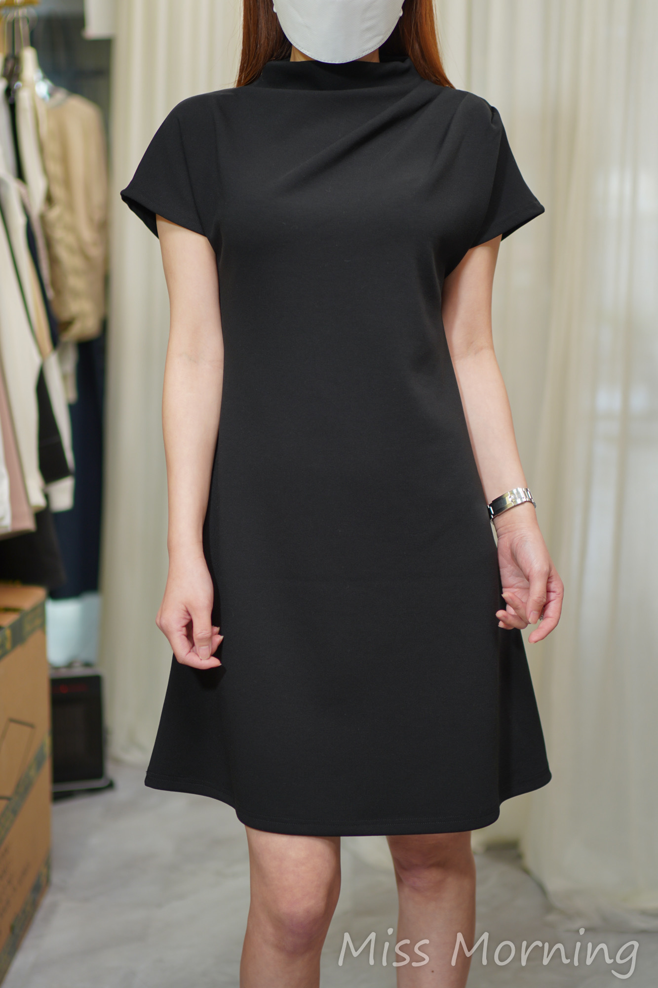 簡約彈彈連身裙(14450)