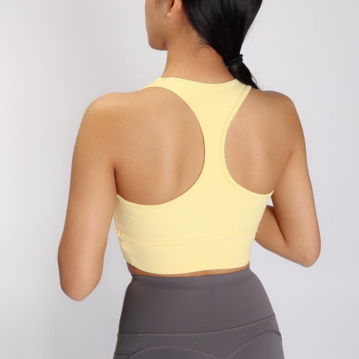 中強度裸感工字美背瑜珈/運動/機能內衣【可換襯墊/上下一致】