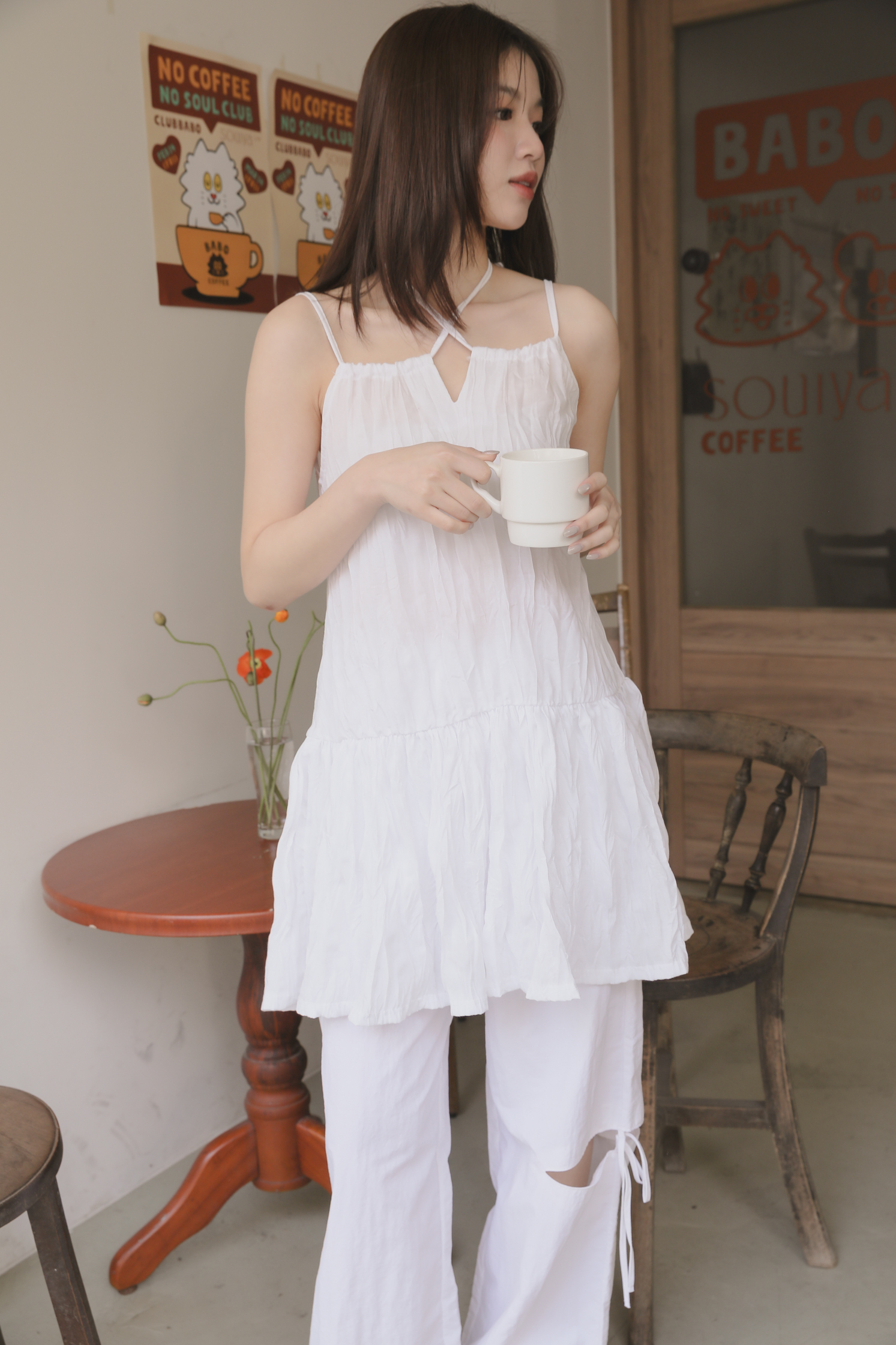 Wrinkle Mini One Piece #洋裝