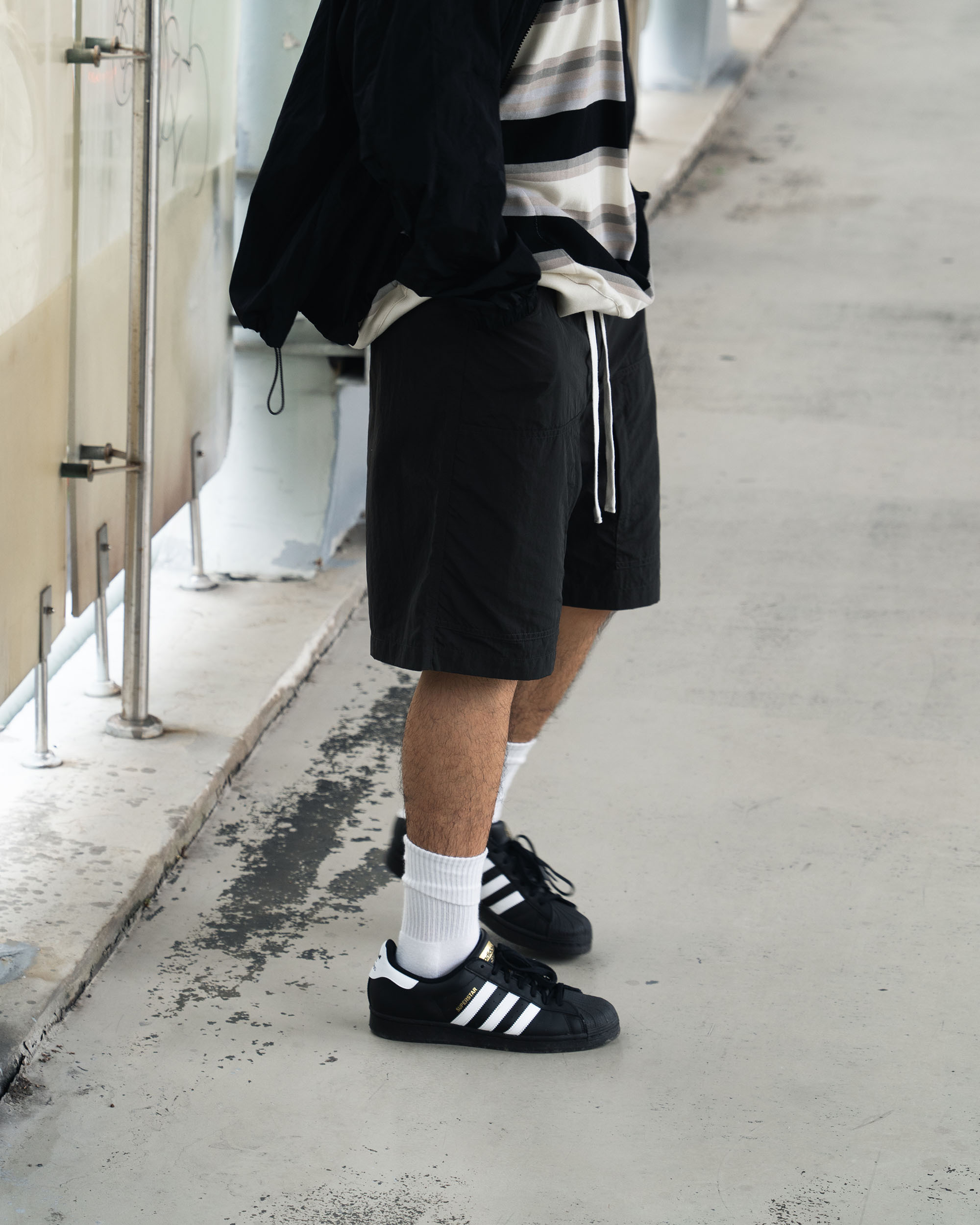 idealism W-Pocket Shorts 灰色 黑色 防潑水 大袋尼龍褲【ID24021】