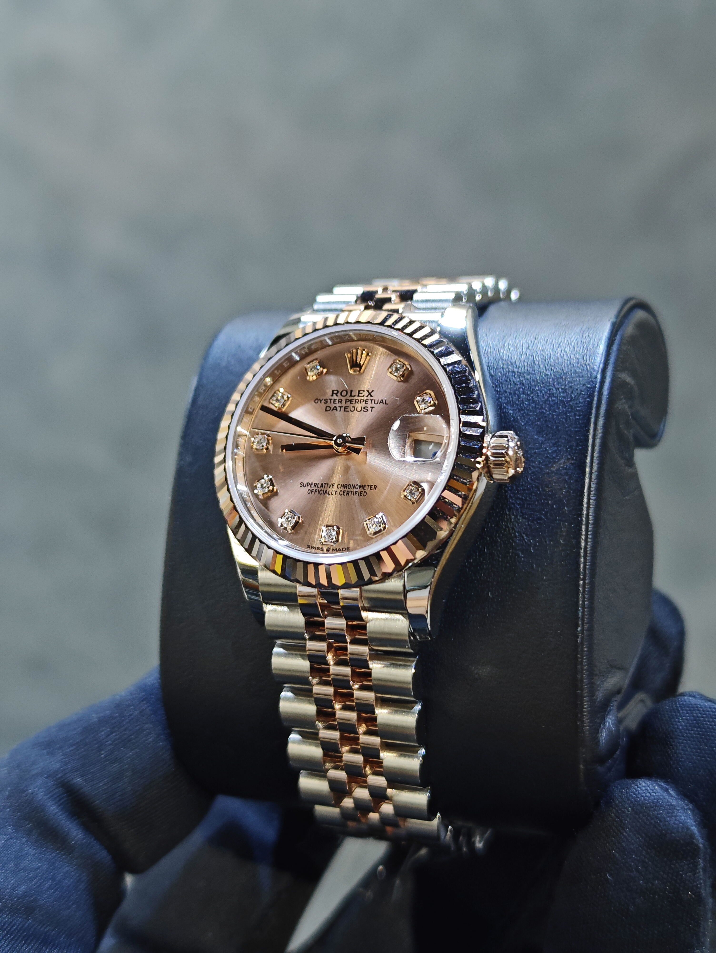 BRAND NEW ROLEX 278271g 278271 ROSE DIAL WITH DIAMOND ROSE GOLD STEEL DATEJUST 31 MM JUBILEE