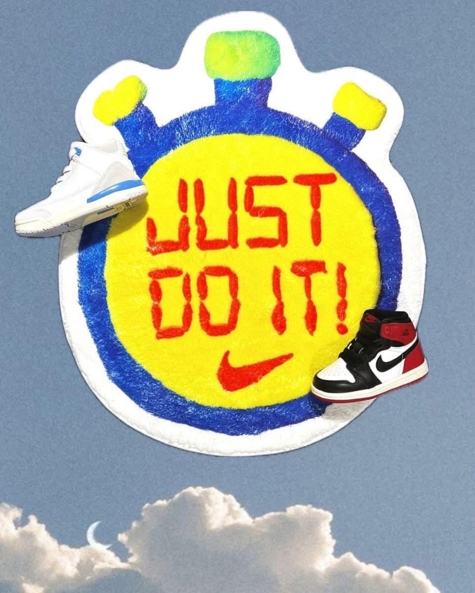 預購 Nike 會員限定 Just Do it 卡通地毯