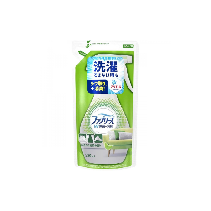 P&G Febreze 風倍清 織物W除菌消臭噴霧 補充裝 320ml 綠茶清香 (Barcode: 4902430955102)