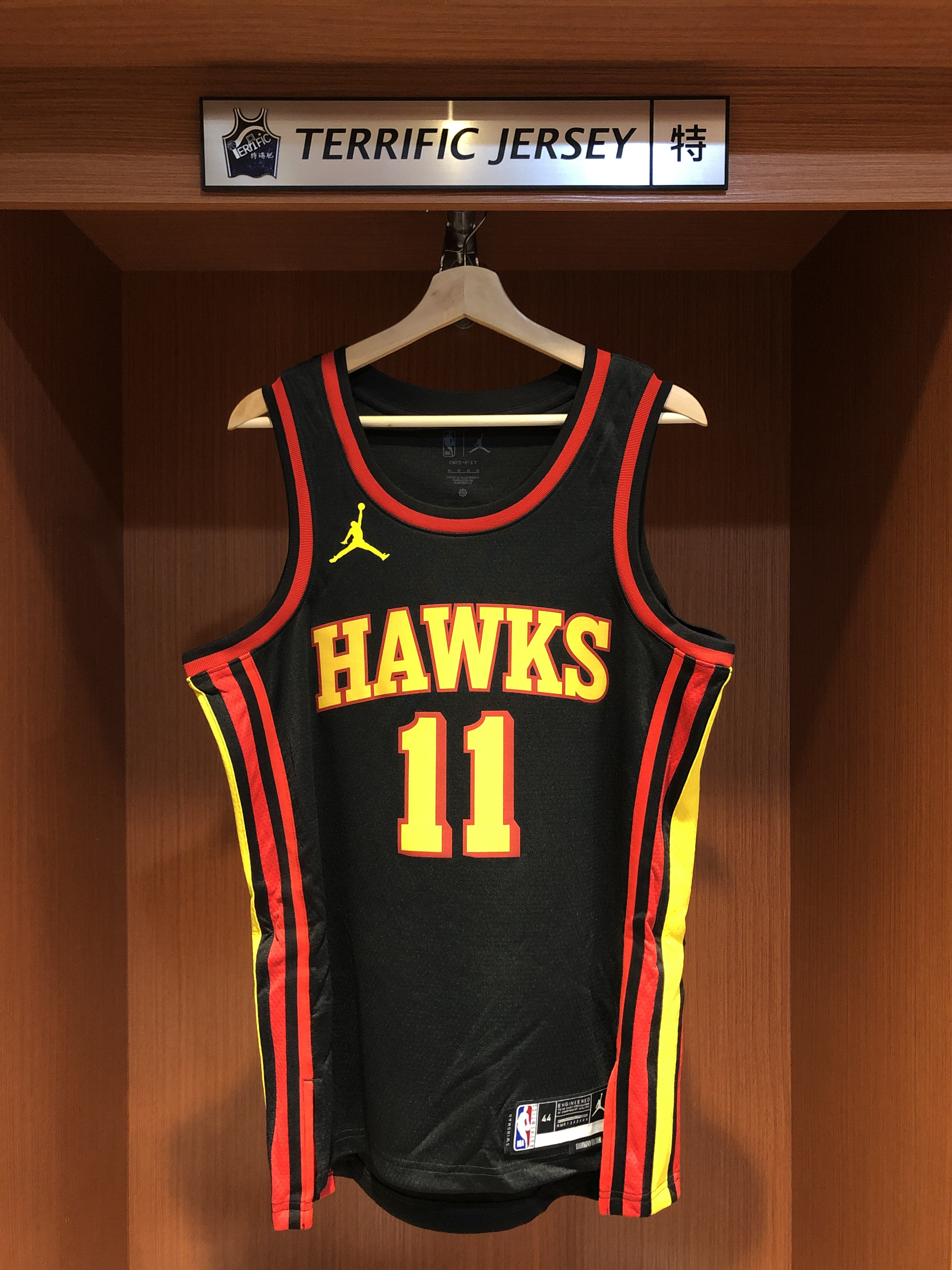 NBA球衣 Trae Young 亞特蘭大老鷹黑 Statement Jordan Swingman 球迷版 熱轉印 全新