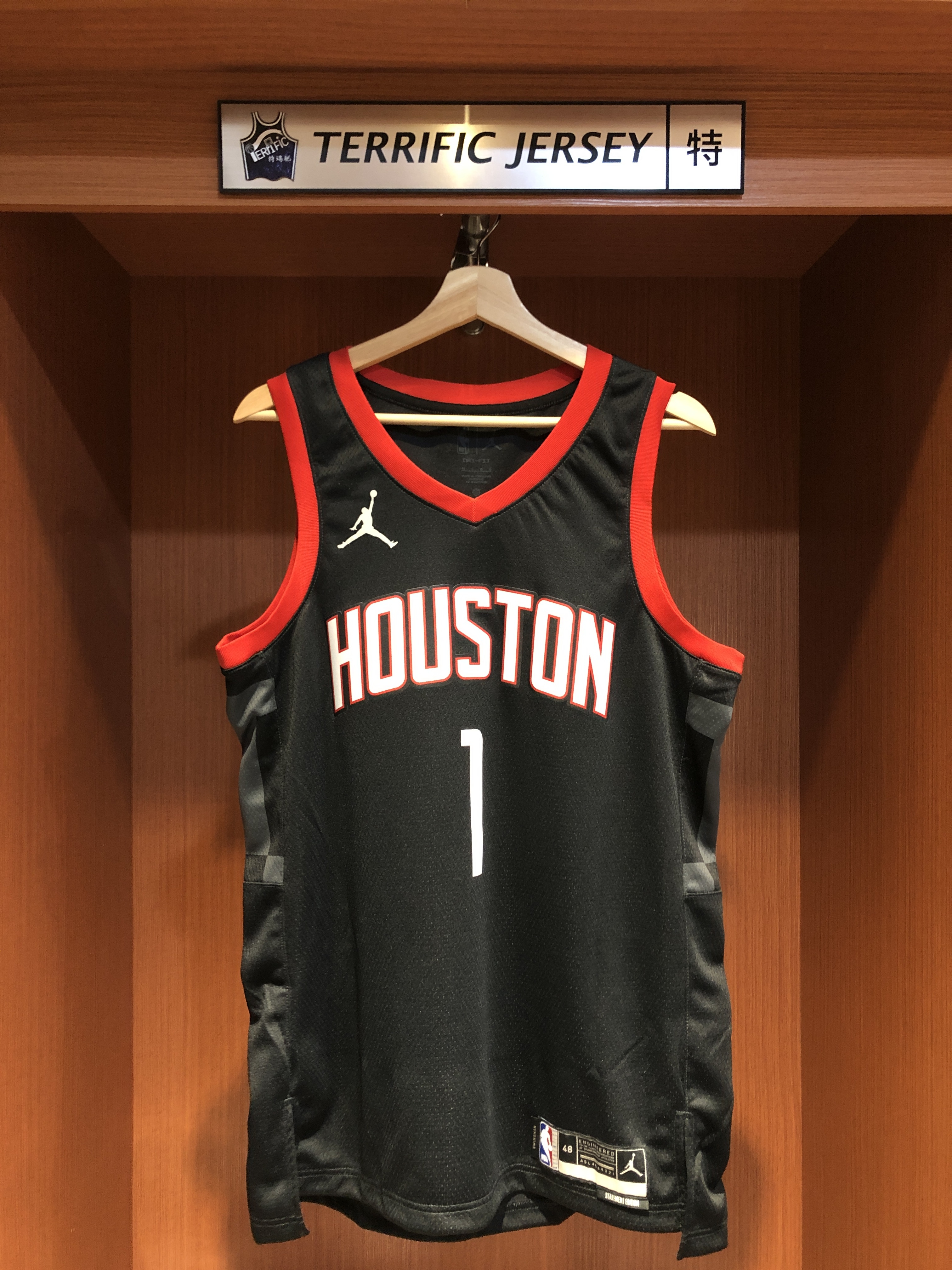 NBA球衣 Amen Thompson 休士頓火箭黑 Statement Jordan Swingman 球迷版 熱轉印 全新