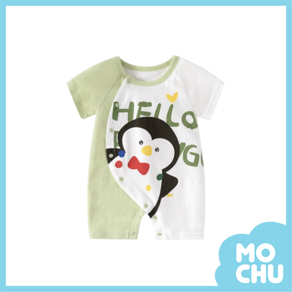 Hello企鵝短袖連身衣