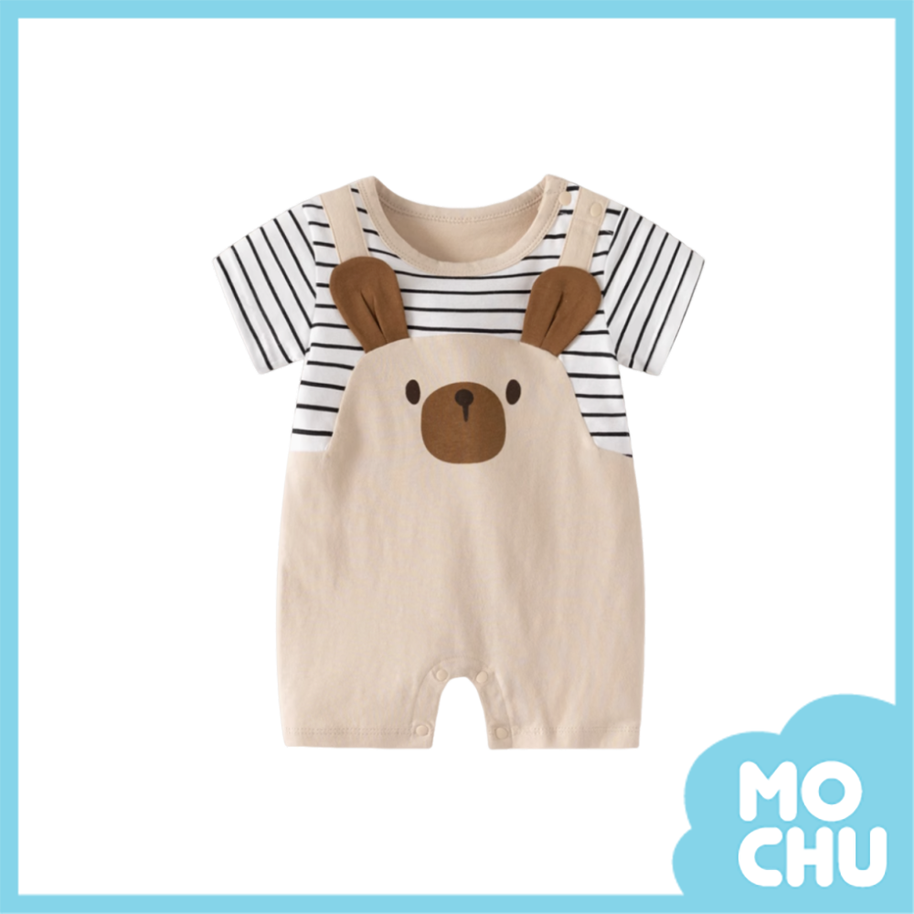 背帶小熊短袖連身衣