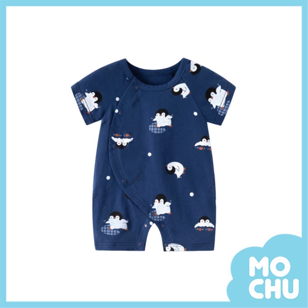 (66.73cm現貨)企鵝海洋短袖連身衣