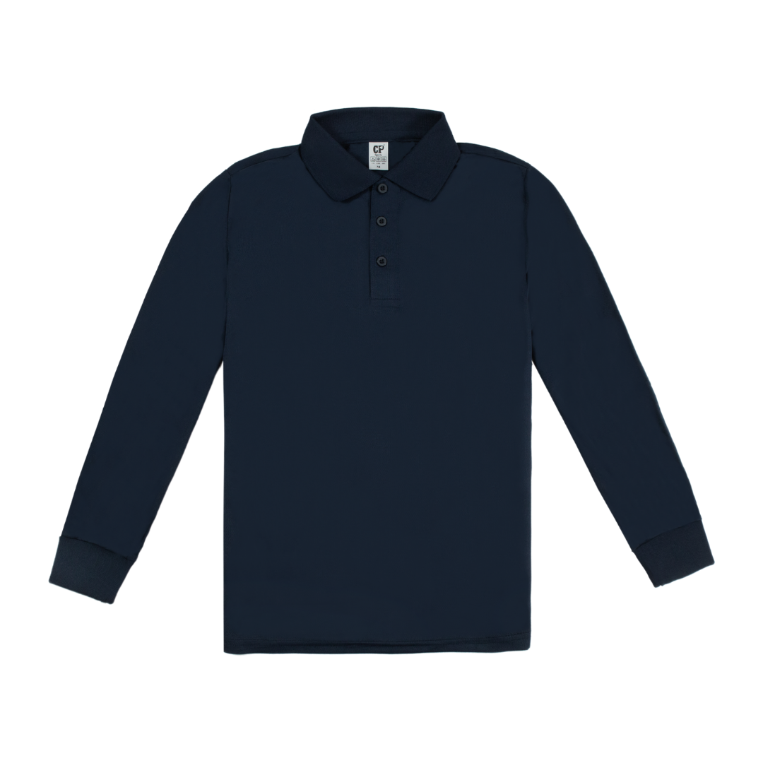 SALE- 吸濕 排汗 長袖 POLO衫 防曬 中性男女可穿 S~5XL大尺碼【 FUZY 】- A201676