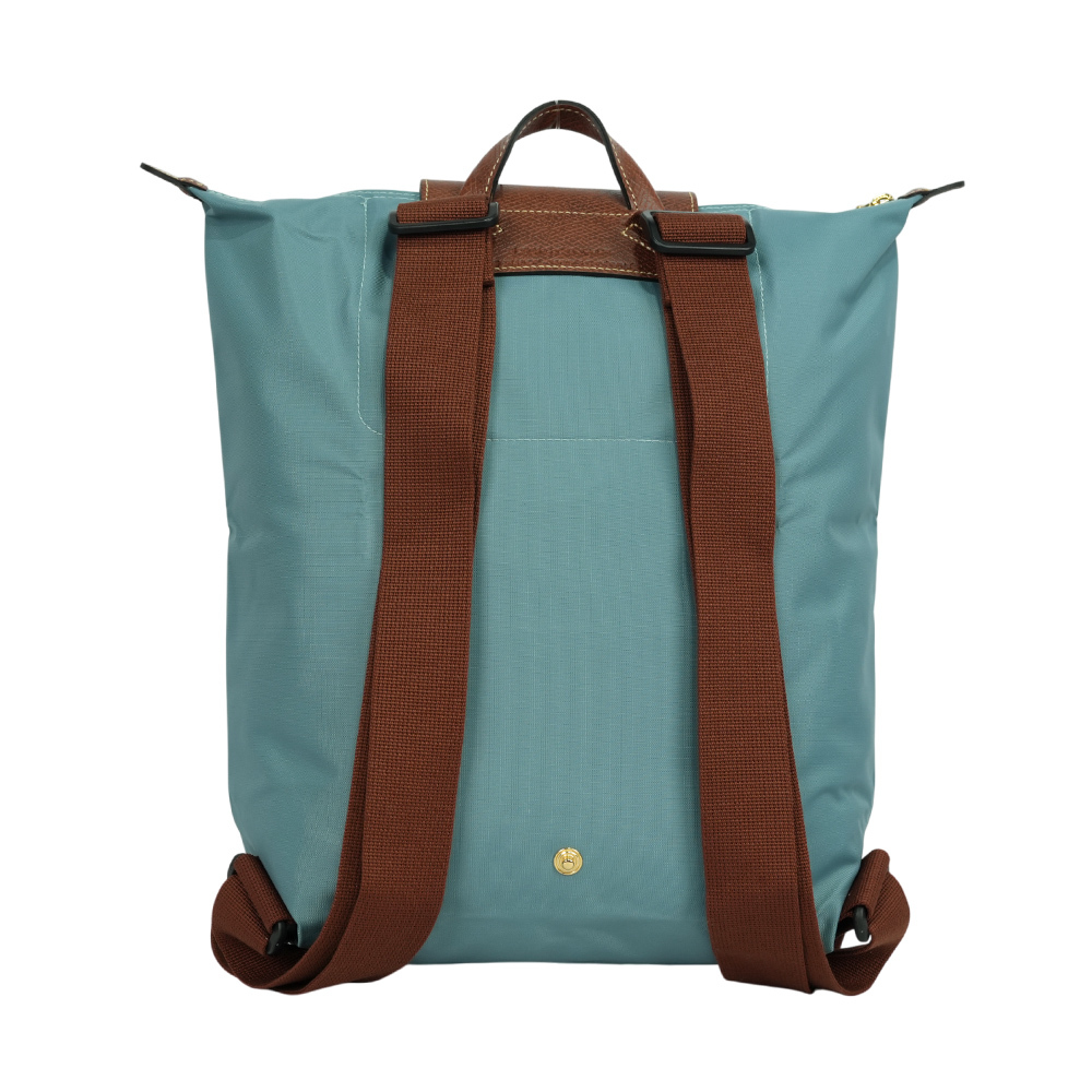 【LONGCHAMP】Le Pliage Original M 再生帆布中型折疊後背包(尤加利色)10284 089 P93