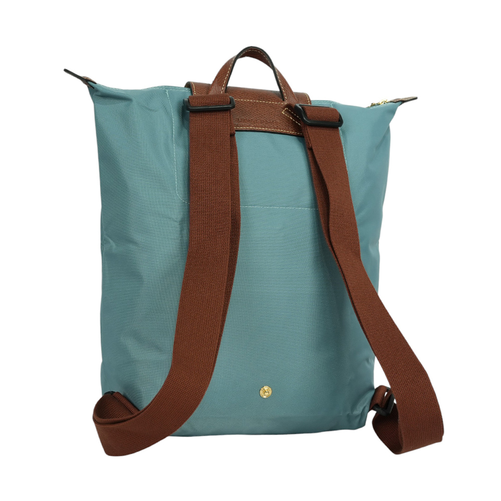 【LONGCHAMP】Le Pliage Original M 再生帆布中型折疊後背包(尤加利色)10284 089 P93