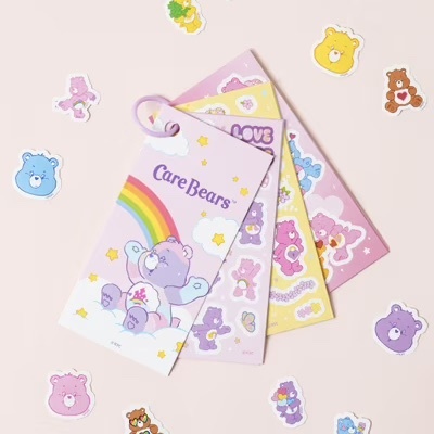 CARE BEARS 彩虹熊 筆記造型 貼紙 套組/代購