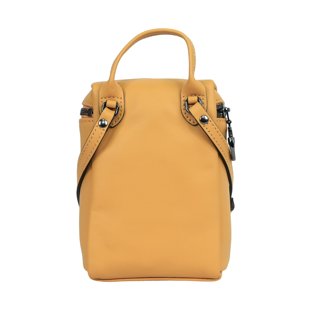 【LONGCHAMP】Le Pliage Xtra XS 小牛皮拉鍊迷你手提/斜背二用包(蜜糖色)10285 987 117