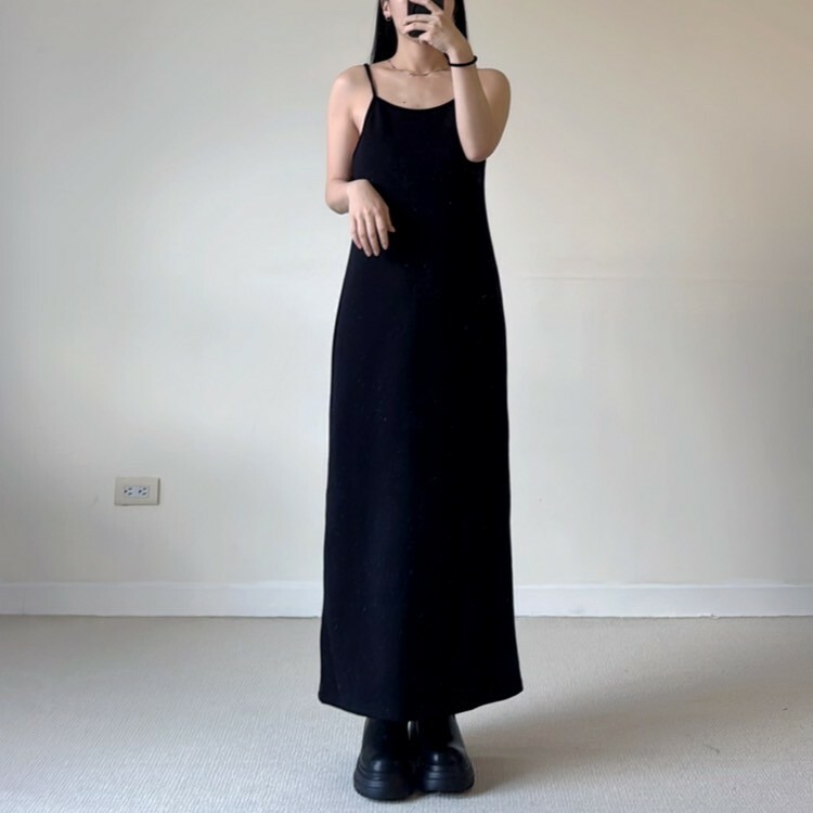 闆娘推推微削肩性感長洋（現貨）