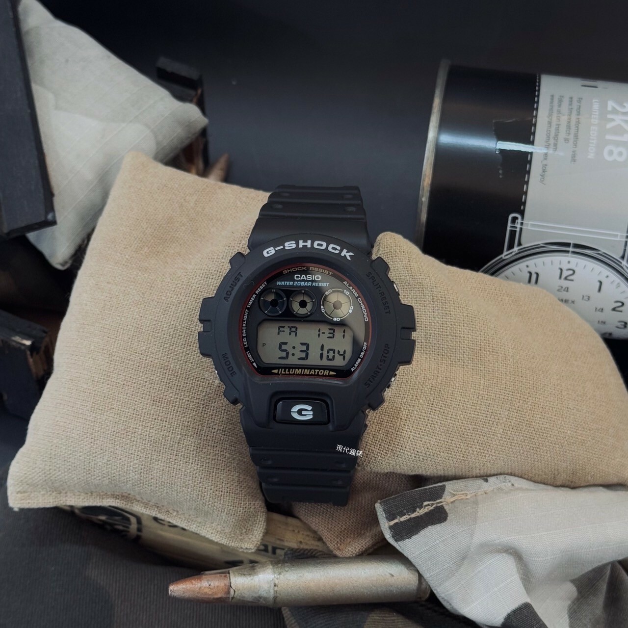 【G-SHOCK】經典復刻5600原創配色 數位電子錶DW-6900RL-1 50mm 現代鐘錶