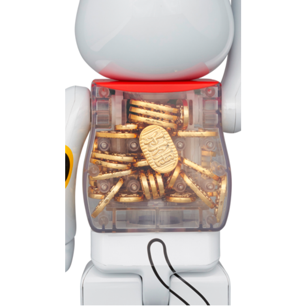 招き猫 招財貓 小判 白メッキ 100％ & 400％ / 1000% BE@RBRICK