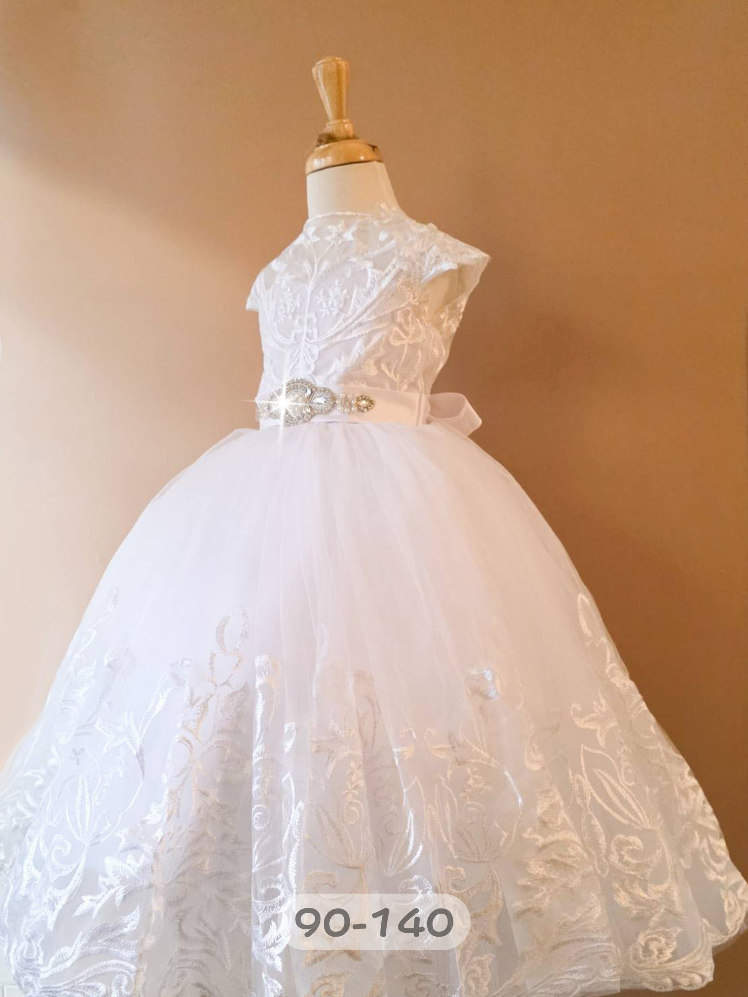 腰鑽蕾絲露背 長版洋裝/小禮服