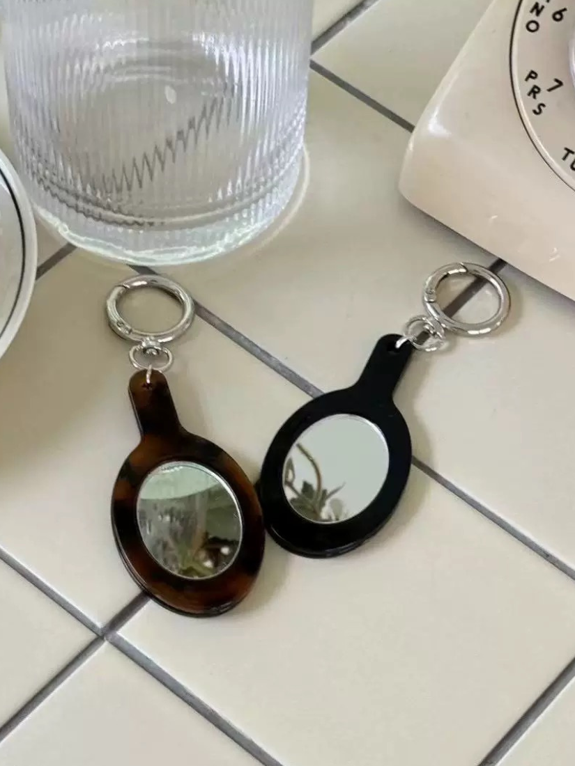 復古化妝鏡鑰匙圈 [ 2色 ]