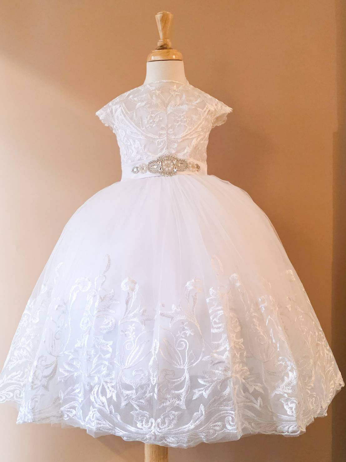 腰鑽蕾絲露背 長版洋裝/小禮服