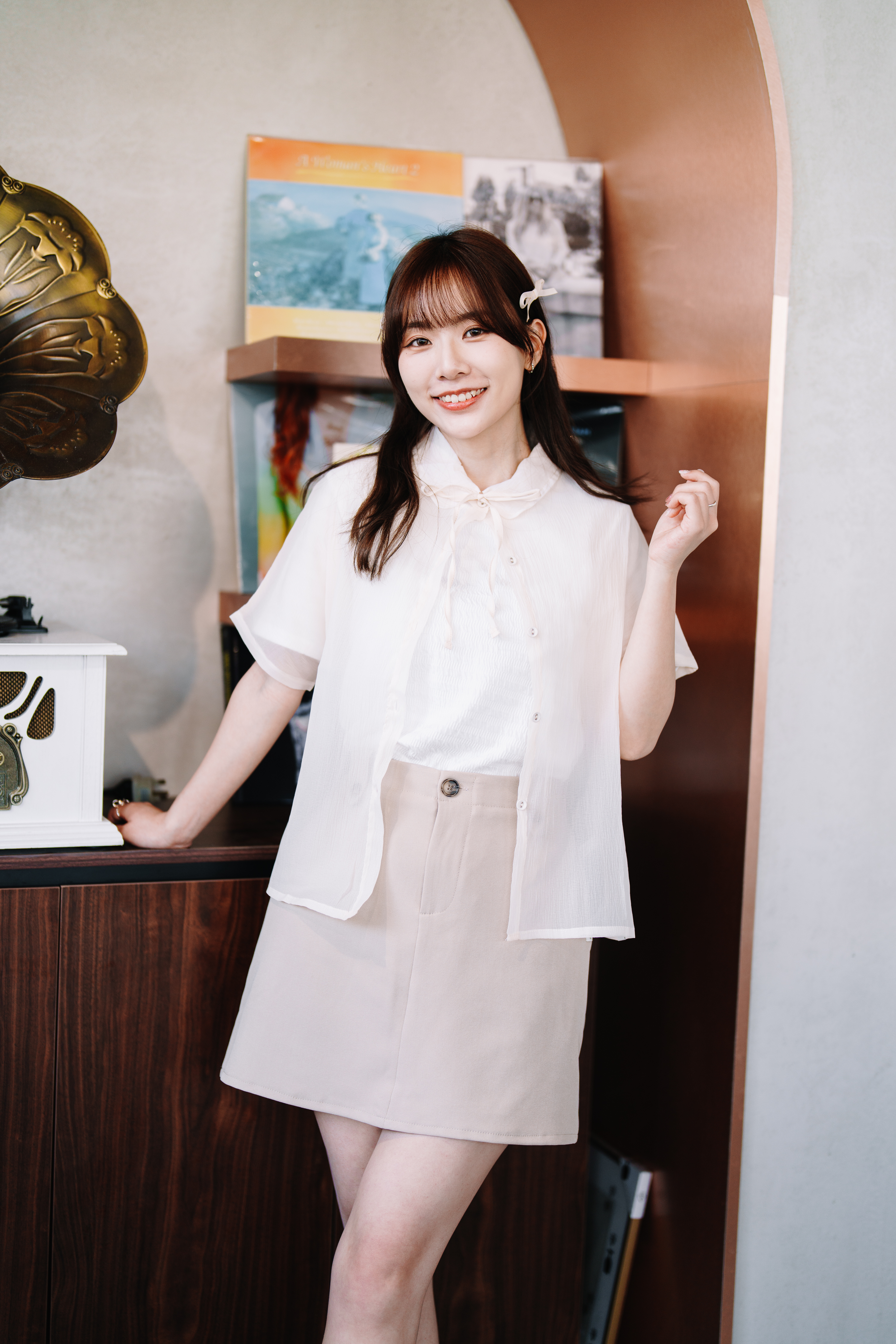 三色 / 雙扣西裝半身短裙 / Double Button Mini Skirt