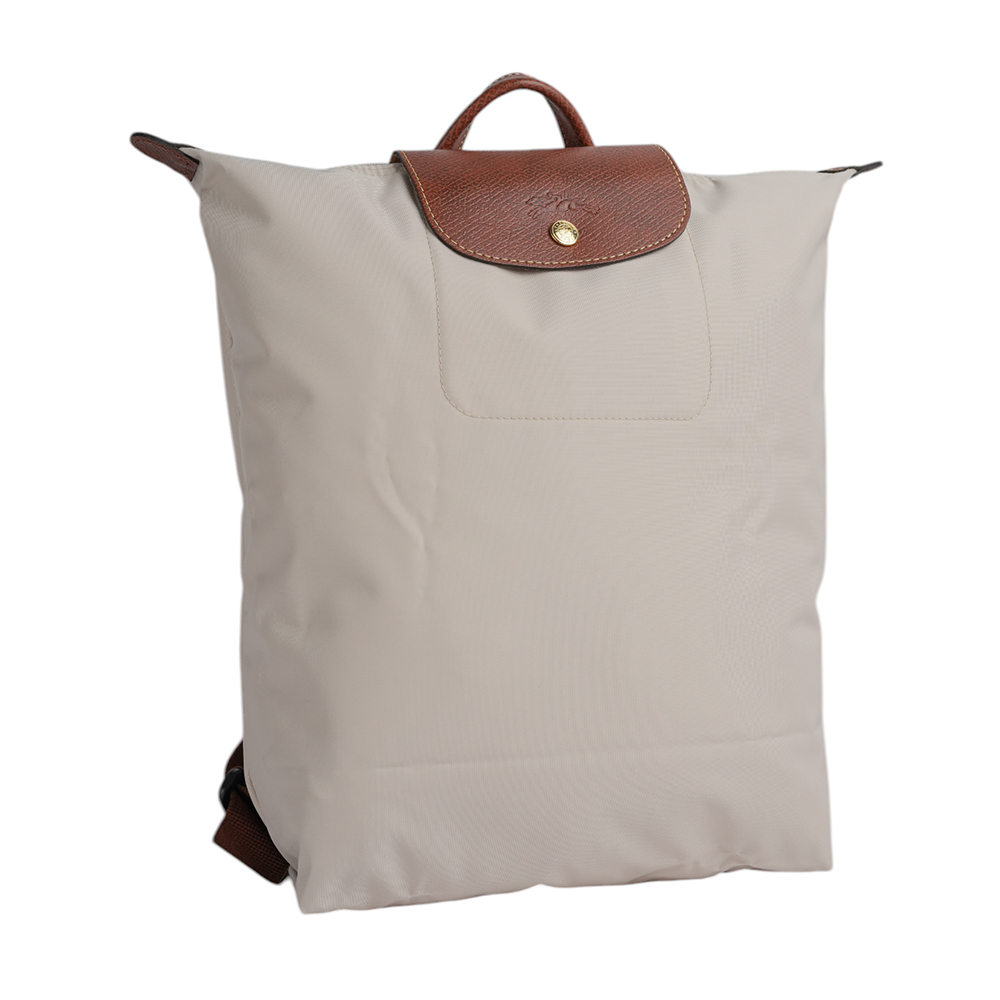 【LONGCHAMP】Le Pliage Original M 再生帆布中型折疊後背包(紙白色)10284 089 P71