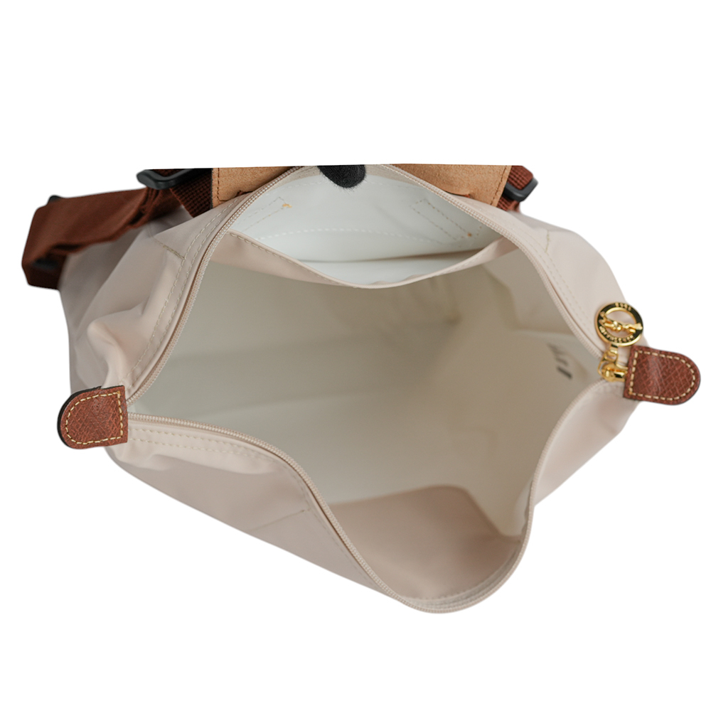 【LONGCHAMP】Le Pliage Original M 再生帆布中型折疊後背包(紙白色)10284 089 P71