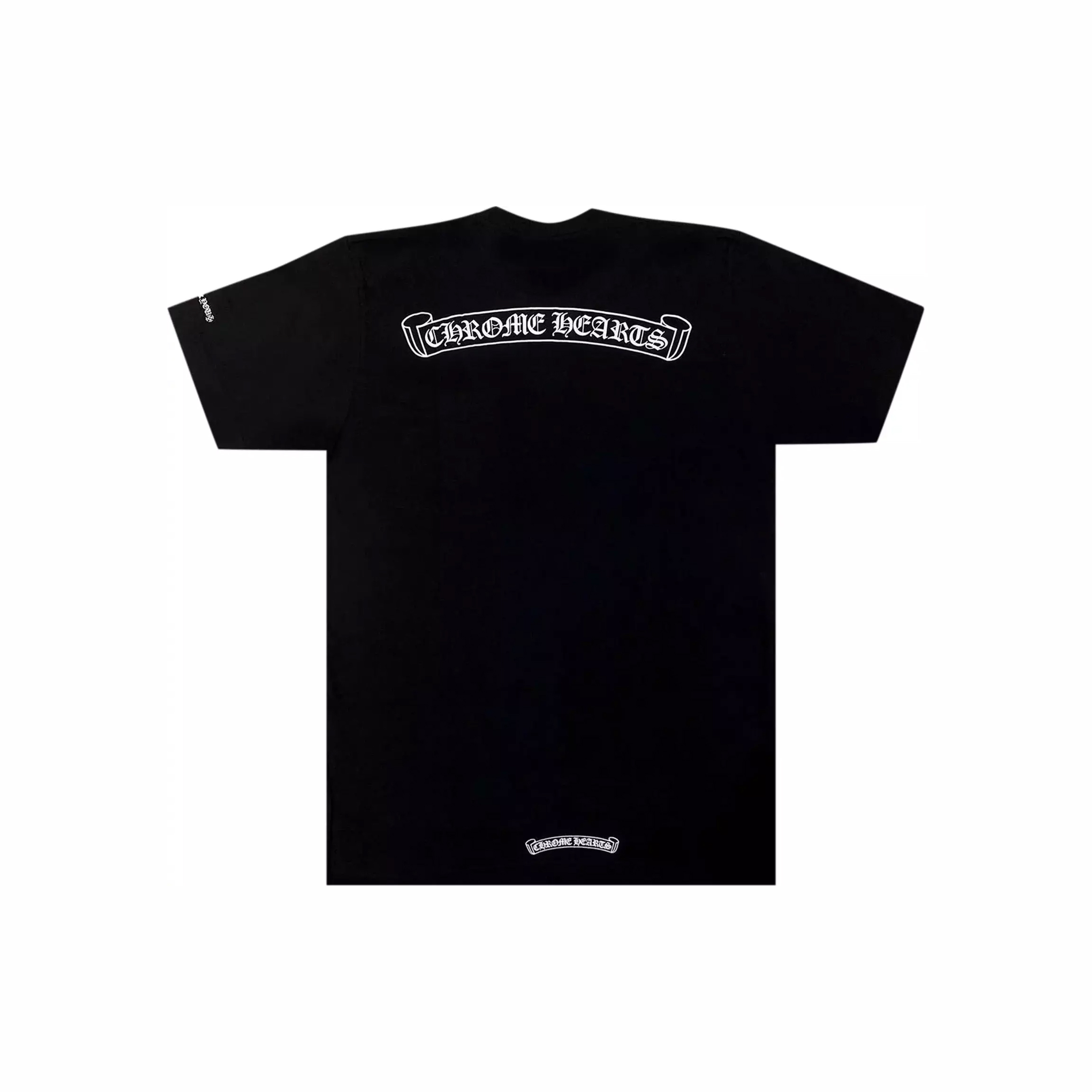 CHROME HEARTS SCROLL LOGO S/S POCKET T-SHIRT 克羅心 膠印 捲軸字 口袋短T 黑色/白色