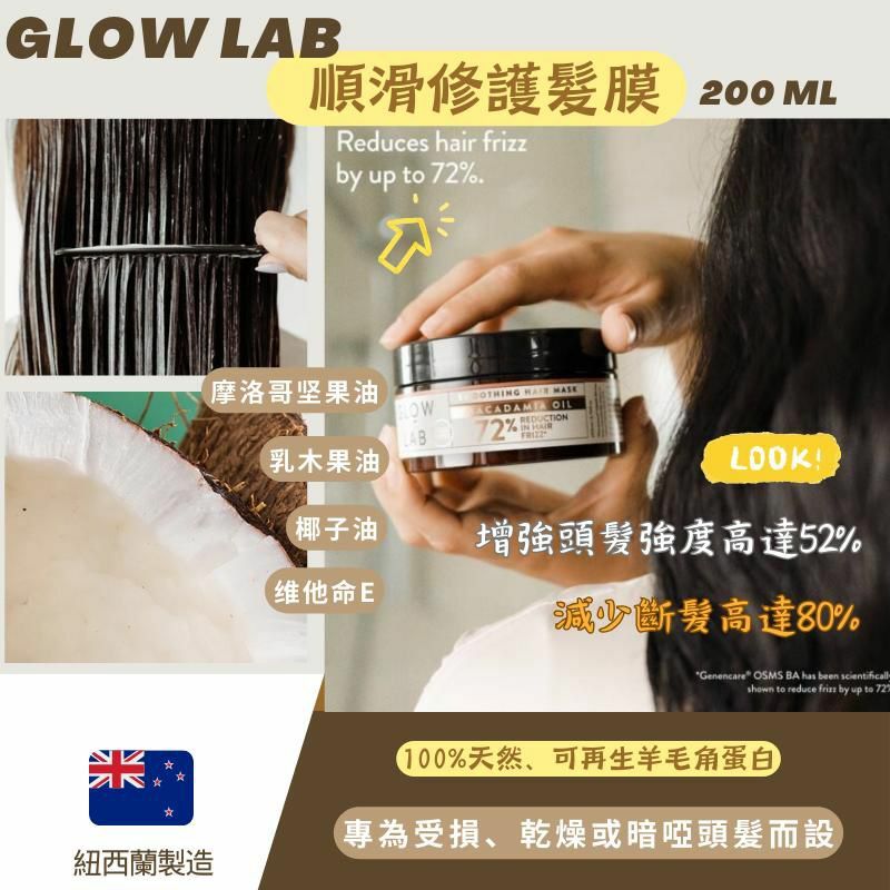 GLOW LAB 順滑修護髮膜 (1套2罐)