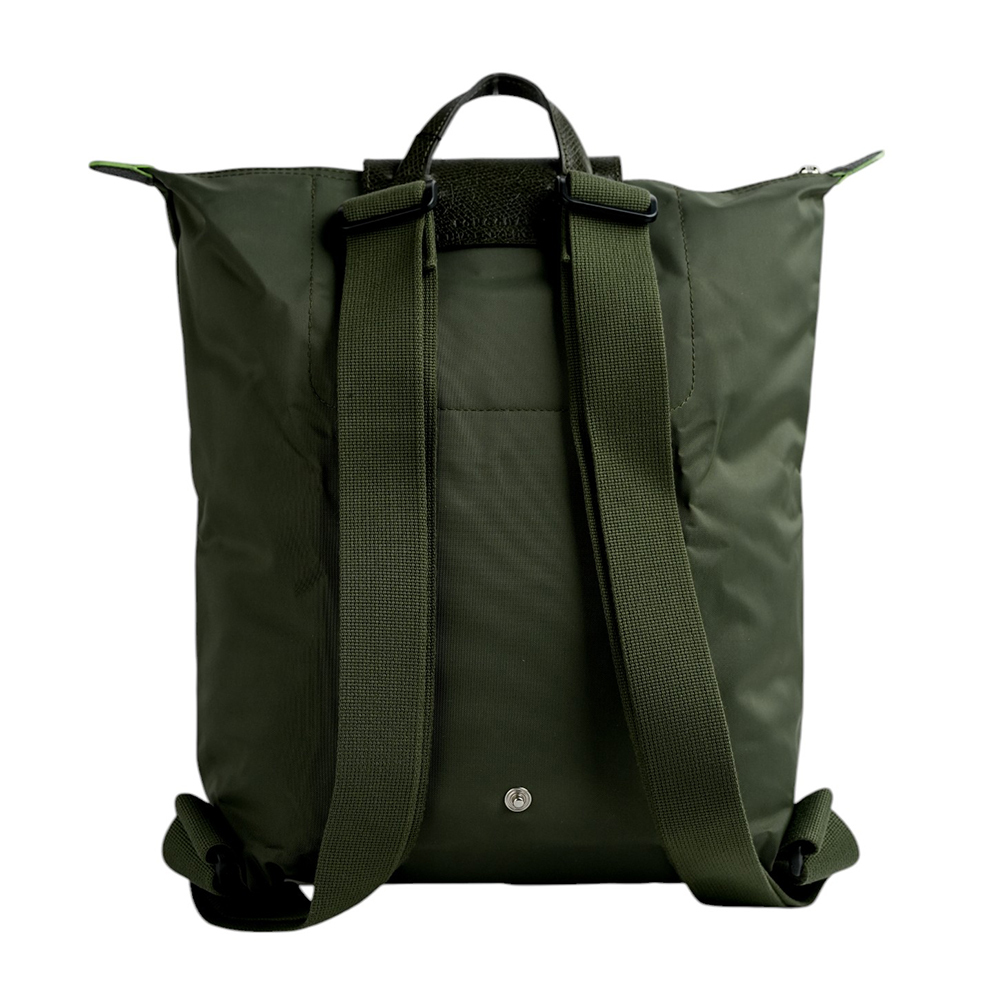 ONGCHAMP】Le Pliage M 再生帆布中型折疊後背包(森林綠)10284 919 479