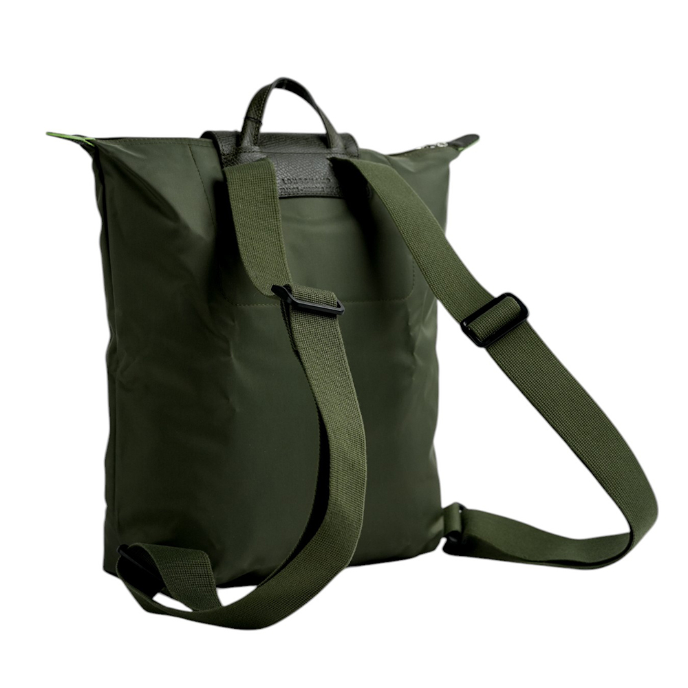 ONGCHAMP】Le Pliage M 再生帆布中型折疊後背包(森林綠)10284 919 479